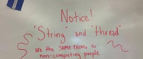 RT @ProgrammingCom: Notice: “String” and “Thread”…