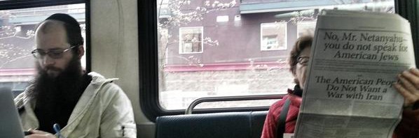 On bus. Bearded bike Jew hacks on Mac; Grannie rea…