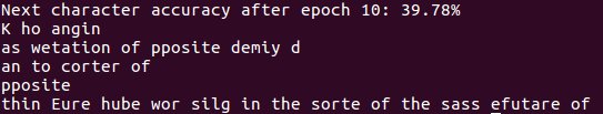 It’s already started to learn the line-length and…