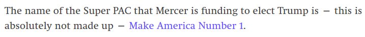 Yes: Bob Mercer, #NLProc evil wizard, funds Voldem…