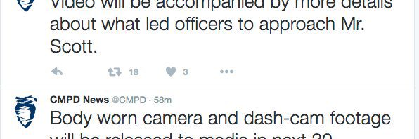 RT @davidmackau: Charlotte police @CMPD just delet…